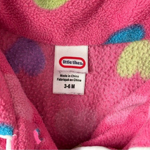 ⭒ 3-6M Little Tikes Hearts Pyjama Set Button up Long Sleeve Collar Colorful ⭒ - Picture 6 of 16